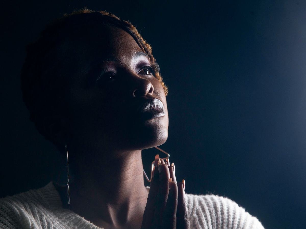 A woman praying